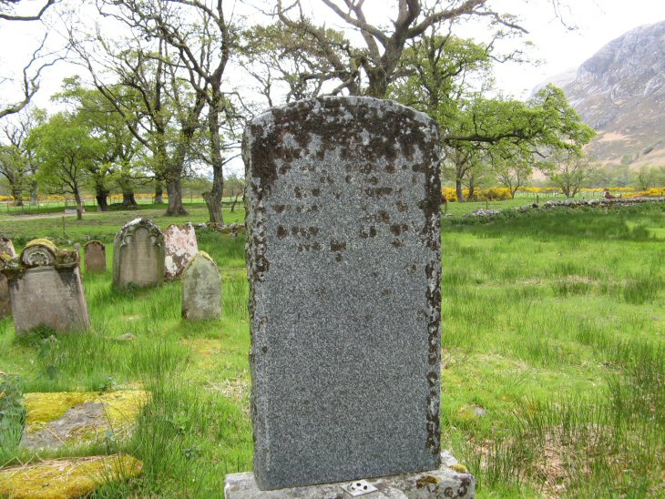 Photo of headstones/John McLennan d1929 hdstn Kinlochewe Old cem